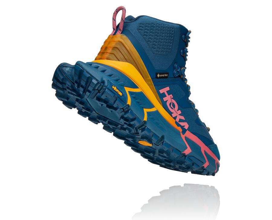 Botas De Montaña Hoka One One Mujer Azules - Tennine Hike Gore-Tex - KFGN26905